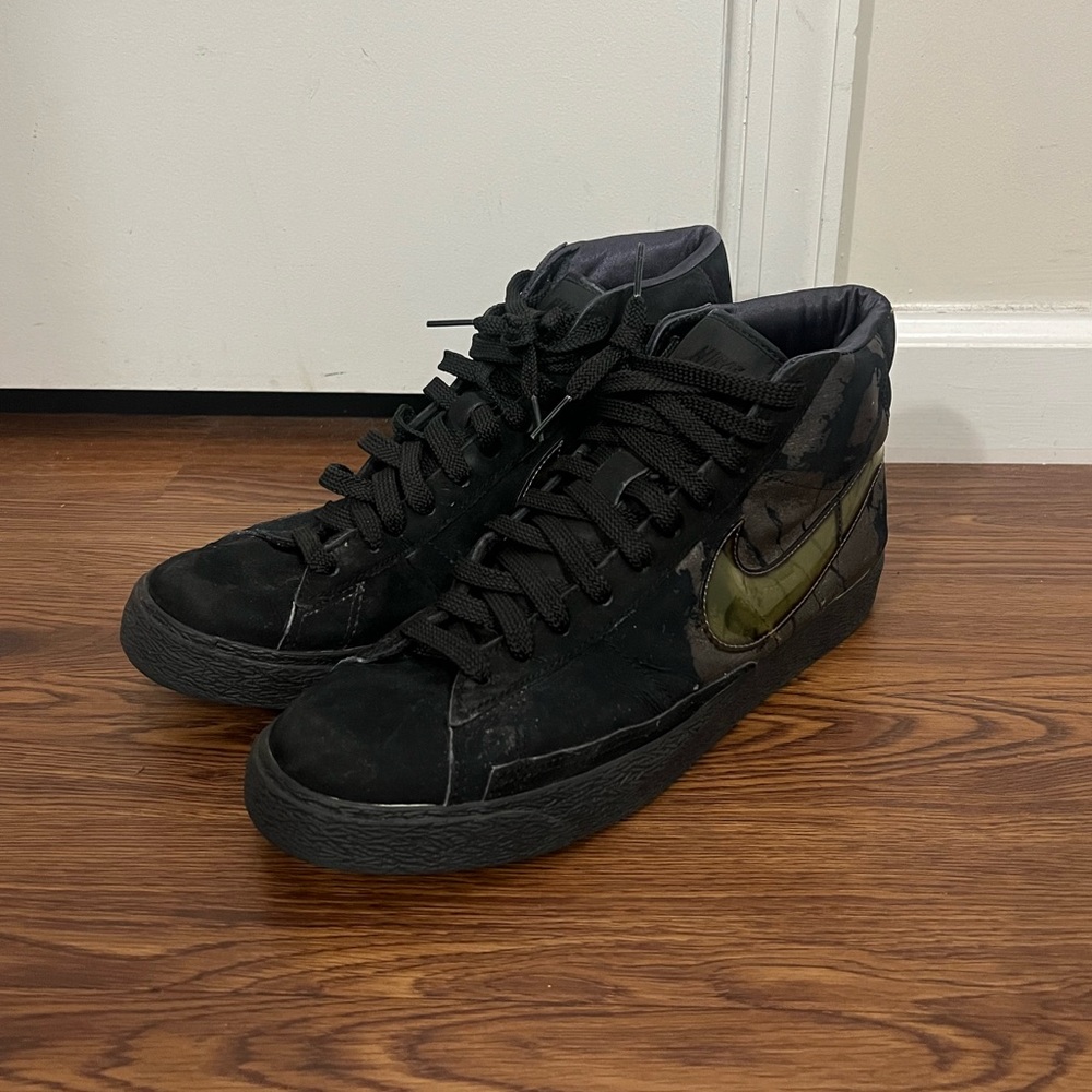 Nike Black / Clear Blazer High Handprint Sneakers Size 10.5 US